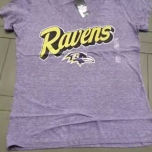 5th & Ocean by New Era Women's Baltimore Ravens Tri-Natural T-Shirt, Medium - Picture 2 of 6